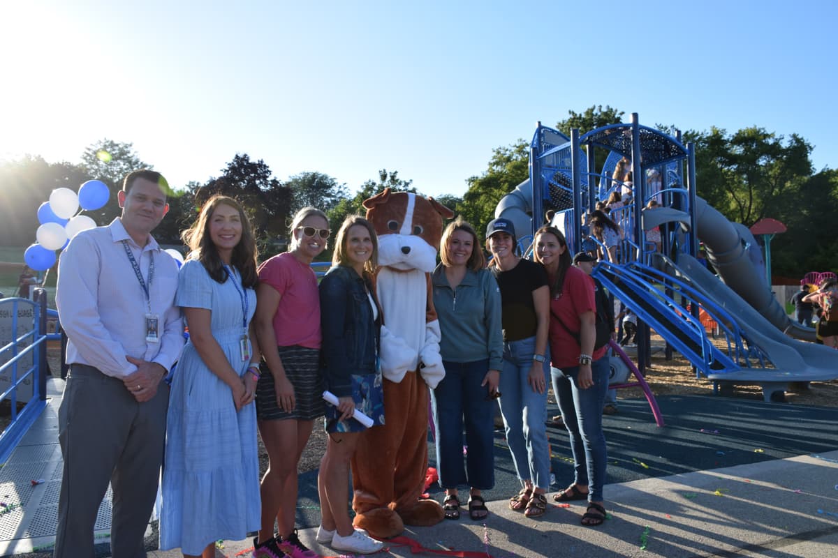 Playground dedication ceremony at Parkview Elementary